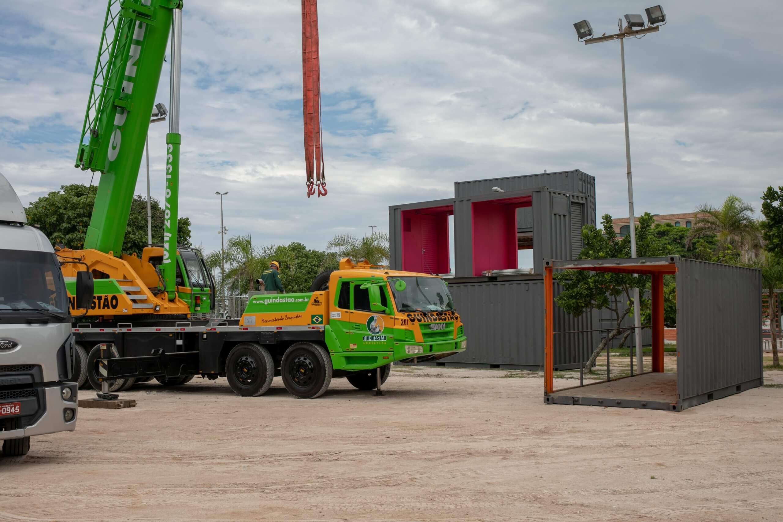 Montagem do Oi STU Open 2019 na Praça do Ó Barra da Tijuca